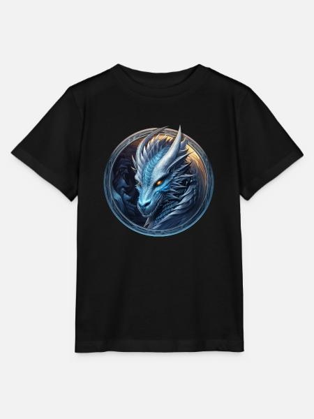 Krafttier Drache Stärke Schutz Drachenherz Magie - Stanley/Stella Kinder T-Shirt MINI CREATOR  - Schwarz