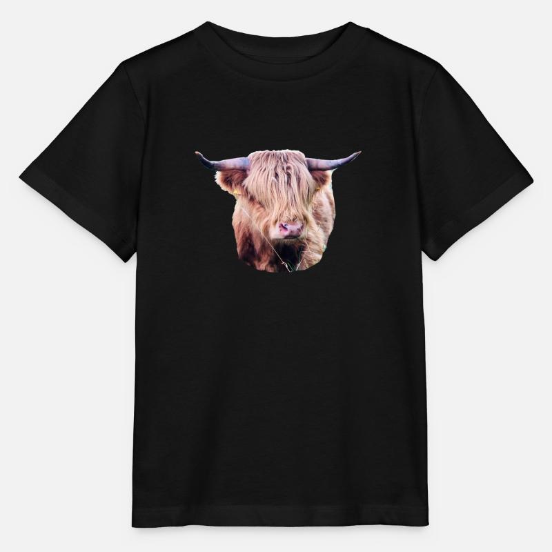 Highland Bovin - T-shirt bio MINI CREATOR Stanley/Stella Enfant - noir