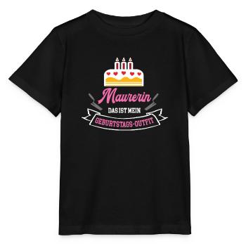 Maurerin Geburtstag Betonbauer Geburtstagsgeschenk - Stanley/Stella Kinder T-Shirt MINI CREATOR  - Schwarz - Vorne - Mikhail (115cm)