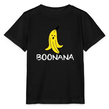 Boonana Children, Halloween, Banana, Scare - Stanley/Stella MINI CREATOR Kids’ T-Shirt - black - Front - Mikhail (115cm)