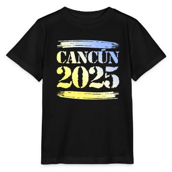 Cancun 2025 - Stanley/Stella Kinder T-Shirt MINI CREATOR  - Schwarz - Vorne - Mikhail (115cm)