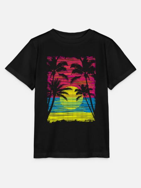 Sunset Paradise - Stanley/Stella Kinder T-Shirt MINI CREATOR - Schwarz