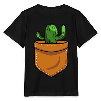 Cactus arbuste Cactus piquant jardinier de jardin - T-shirt bio MINI CREATOR Stanley/Stella Enfant - noir - Devant - Mikhail (115cm)