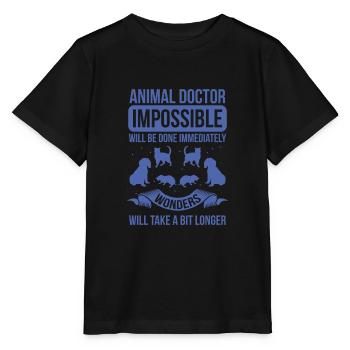 Tierarzt Unmögliches wird sofort erledigt - Stanley/Stella Kinder T-Shirt MINI CREATOR  - Schwarz - Vorne - Mikhail (115cm)