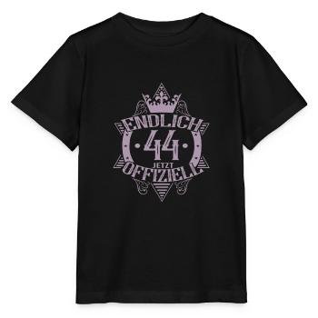 44 Geburtstag jetzt endlich offiziell - Stanley/Stella Kinder T-Shirt MINI CREATOR  - Schwarz - Vorne - Mikhail (115cm)