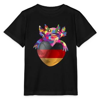 Deutschland Flagge Deutsche Fahne Used Look Heimat - Stanley/Stella Kinder T-Shirt MINI CREATOR  - Schwarz - Vorne - Mikhail (115cm)