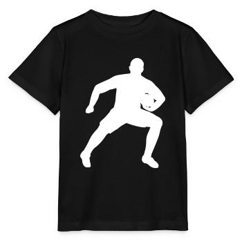 Un joueur de rugby défend le ballon - T-shirt bio MINI CREATOR Stanley/Stella Enfant - noir - Devant - Mikhail (115cm)