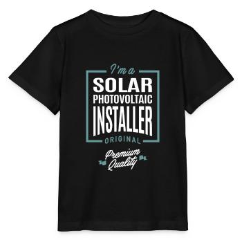 Solar Photovoltaik Installer - Stanley/Stella Kinder T-Shirt MINI CREATOR  - Schwarz - Vorne - Mikhail (115cm)
