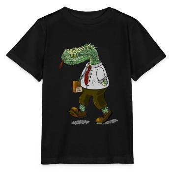 Schlangenkopf - Stanley/Stella Kinder T-Shirt MINI CREATOR  - Schwarz - Vorne - Mikhail (115cm)