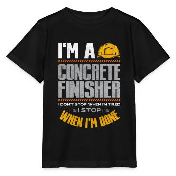 Concrete Mixer Construction Worker I'm A Concrete - Stanley/Stella MINI CREATOR Kids’ T-Shirt - black - Front - Mikhail (115cm)