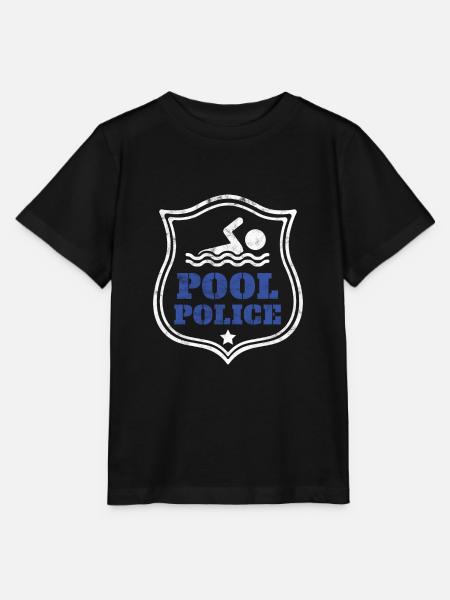 Pool Police Rettungsschwimmer - Stanley/Stella Kinder T-Shirt MINI CREATOR - Schwarz