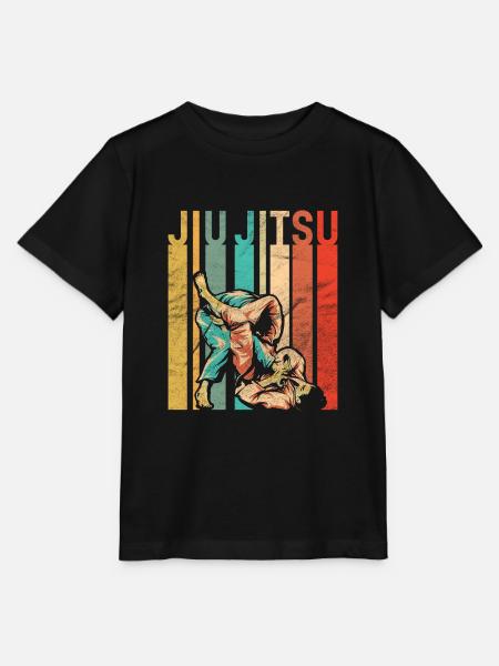 Retro Jiu Jitsu - Stanley/Stella MINI CREATOR Kids’ T-Shirt - black