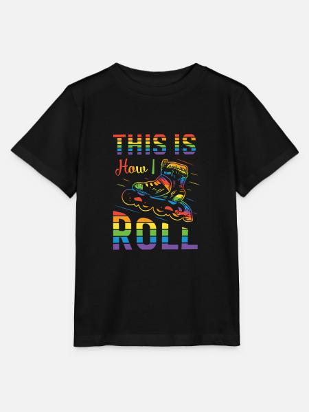 Rollerblading Retro Roll skate - Stanley/Stella Kinder T-Shirt MINI CREATOR  - Schwarz