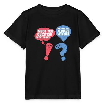 Englische Grammatik Lustig - Stanley/Stella Kinder T-Shirt MINI CREATOR  - Schwarz - Vorne - Mikhail (115cm)