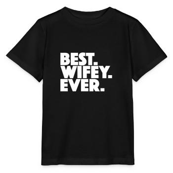 Bestes Geschenk für Ehefrauen - Stanley/Stella Kinder T-Shirt MINI CREATOR  - Schwarz - Vorne - Mikhail (115cm)