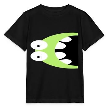 Monster face yap - Stanley/Stella MINI CREATOR Kids’ T-Shirt - black - Front - Mikhail (115cm)