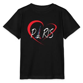 I Love Paris - Stanley/Stella Kinder T-Shirt MINI CREATOR  - Schwarz - Vorne - Mikhail (115cm)