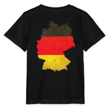 Germany - national border in national flag - Stanley/Stella MINI CREATOR Kids’ T-Shirt - black - Front - Mikhail (115cm)