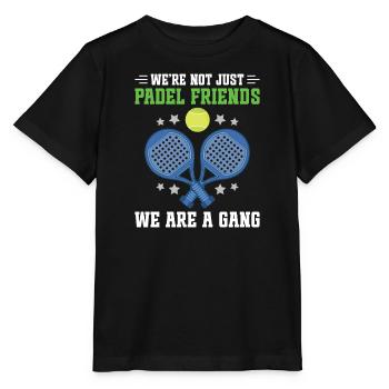 Nous ne sommes pas seulement des amis du padel, nous sommes un - T-shirt bio MINI CREATOR Stanley/Stella Enfant - noir - Devant - Mikhail (115cm)