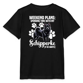 Weekend plans: Time with my Schipperke - Stanley/Stella MINI CREATOR Kids’ T-Shirt - black - Front - Mikhail (115cm)
