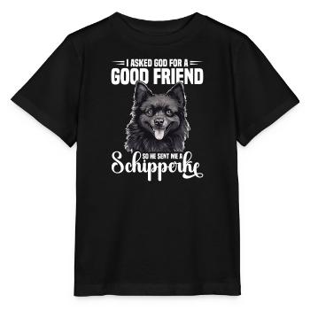 I asked God for a God friend, so he sent - Stanley/Stella MINI CREATOR Kids’ T-Shirt - black - Front - Mikhail (115cm)