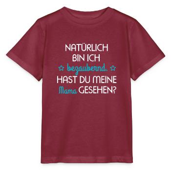 Bébé adorable maman aime dire slogan - T-shirt bio MINI CREATOR Stanley/Stella Enfant - bordeaux - Devant - Kain (125cm)