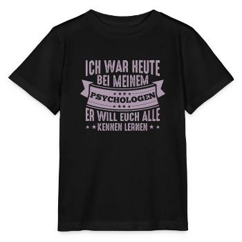 Mein Psychologe will euch alle kennenlernen - Stanley/Stella Kinder T-Shirt MINI CREATOR  - Schwarz - Vorne - Mikhail (115cm)