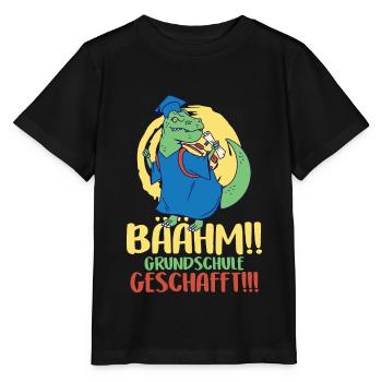 Grundschule geschafft, Schulkind, Geschenkidee - Stanley/Stella Kinder T-Shirt MINI CREATOR  - Schwarz - Vorne - Mikhail (115cm)