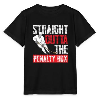 Straight Outta The Penalty Box Ice Hockey Enforcer - Stanley/Stella MINI CREATOR Kids’ T-Shirt - black - Front - Mikhail (115cm)