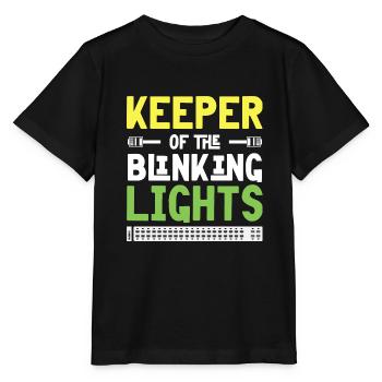 Keeper of the Blinking Lights IT Tech Network - Stanley/Stella MINI CREATOR Kids’ T-Shirt - black - Front - Mikhail (115cm)