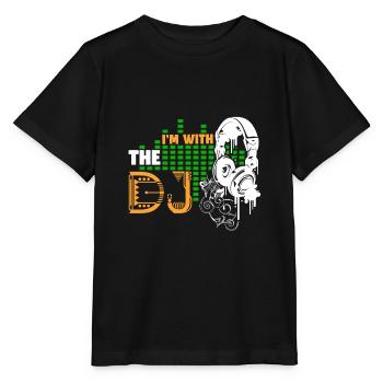 DJ je suis avec le DJ - T-shirt bio MINI CREATOR Stanley/Stella Enfant - noir - Devant - Mikhail (115cm)