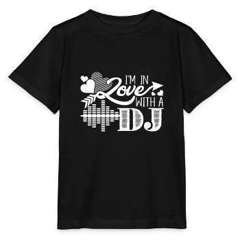DJ Ich bin verliebt in einen DJ - Stanley/Stella Kinder T-Shirt MINI CREATOR  - Schwarz - Vorne - Mikhail (115cm)