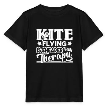 Cerf-volant volant volant moins cher que la thérapie - T-shirt bio MINI CREATOR Stanley/Stella Enfant - noir - Devant - Mikhail (115cm)
