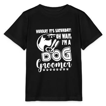 Toiletteur de chien Je suis un toiletteur de chien - T-shirt bio MINI CREATOR Stanley/Stella Enfant - noir - Devant - Mikhail (115cm)