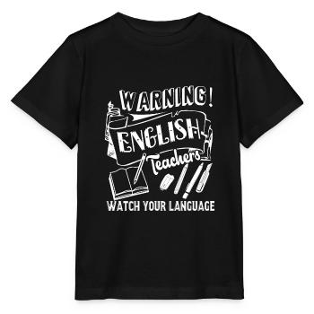 Englischlehrer beobachten Ihre Sprache - Stanley/Stella Kinder T-Shirt MINI CREATOR  - Schwarz - Vorne - Mikhail (115cm)