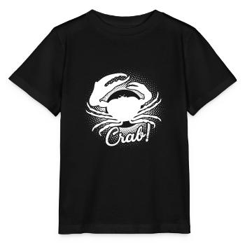 Crabe crabe heureux - T-shirt bio MINI CREATOR Stanley/Stella Enfant - noir - Devant - Mikhail (115cm)