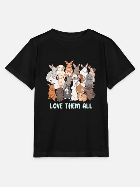 Süße Kaninchenfamilie Design für Hasen Besitzer - Stanley/Stella Kinder T-Shirt MINI CREATOR  - Schwarz