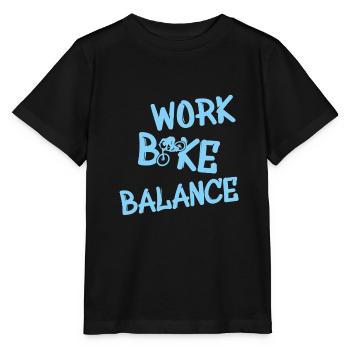 work bike balance - Stanley/Stella Kinder T-Shirt MINI CREATOR  - Schwarz - Vorne - Mikhail (115cm)