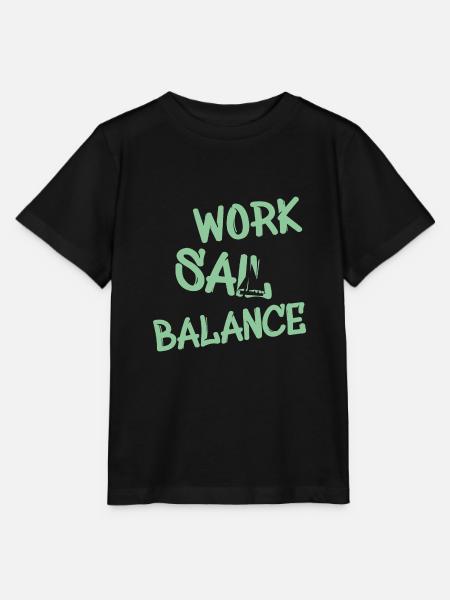 Work Sail Balance - Stanley/Stella Kinder T-Shirt MINI CREATOR  - Schwarz