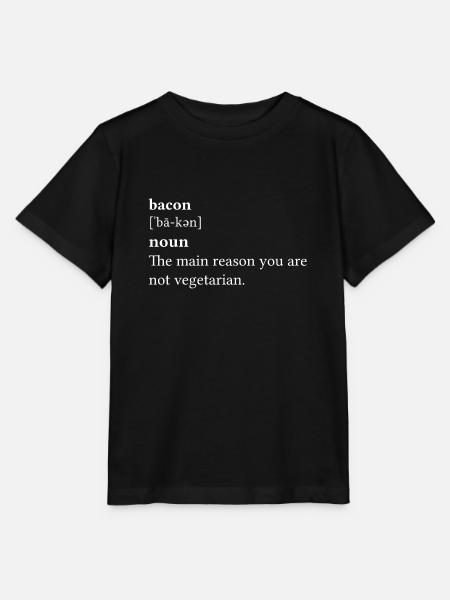 Zitate Bacon the Main Reason Weiß - Geschenkidee - Stanley/Stella T-shirt MINI CREATOR til børn - sort