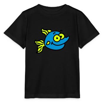 lustiger Fisch - Stanley/Stella Kinder T-Shirt MINI CREATOR  - Schwarz - Vorne - Mikhail (115cm)