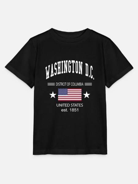 Washington D.C. - T-shirt bio MINI CREATOR Stanley/Stella Enfant - noir