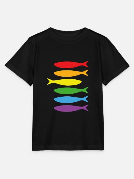 Les sardines LGTBI - Stanley/Stella Kinder T-Shirt MINI CREATOR - Schwarz