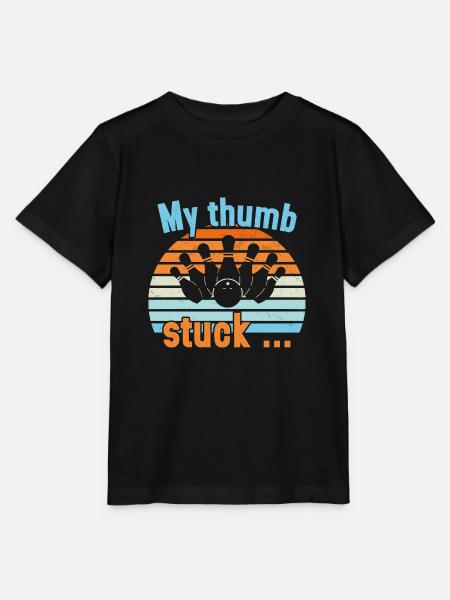 My Thumb stuck / Bowling - Stanley/Stella Kinder T-Shirt MINI CREATOR  - Schwarz