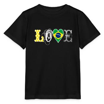 Love Brazil White - Stanley/Stella MINI CREATOR Kids’ T-Shirt - black - Front - Mikhail (115cm)