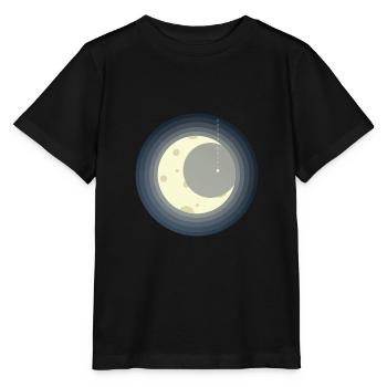 Mond und Sternschnuppe - Stanley/Stella Kinder T-Shirt MINI CREATOR  - Schwarz - Vorne - Mikhail (115cm)
