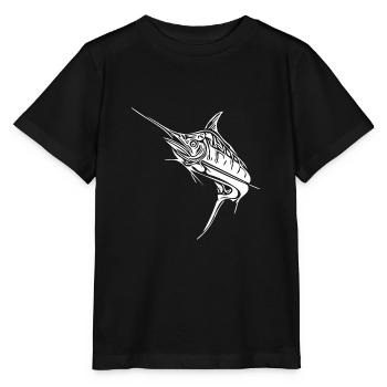 Elegant swordfish predatory bony fish - Stanley/Stella MINI CREATOR Kids’ T-Shirt - black - Front - Mikhail (115cm)