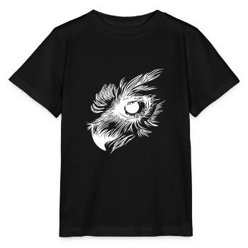 Bec de hibou - oeil de hibou - T-shirt bio MINI CREATOR Stanley/Stella Enfant - noir - Devant - Mikhail (115cm)