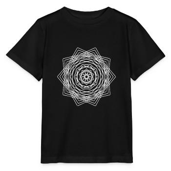 Forme de mandala carré carré géométrique - T-shirt bio MINI CREATOR Stanley/Stella Enfant - noir - Devant - Mikhail (115cm)