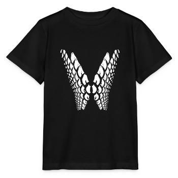 Points géométriques en forme d’aile - T-shirt bio MINI CREATOR Stanley/Stella Enfant - noir - Devant - Mikhail (115cm)